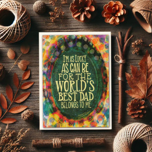 World’s Best  Dad!” Green Inspirivity Card