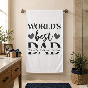 World’s Best Dad Personalised Bath Towel