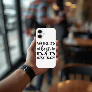 World’s Best Dad Personalised iPhone 16 Case