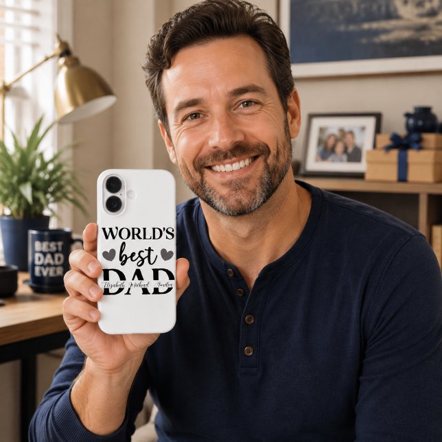World’s Best Dad Personalised iPhone 16 Case (Creator Uploaded)