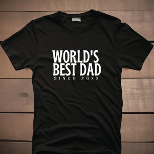World’s Best Dad Since 20XX Modern Minimalist T-Shirt