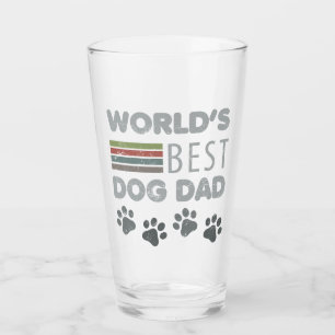 World’s Best Dog Dad Glass