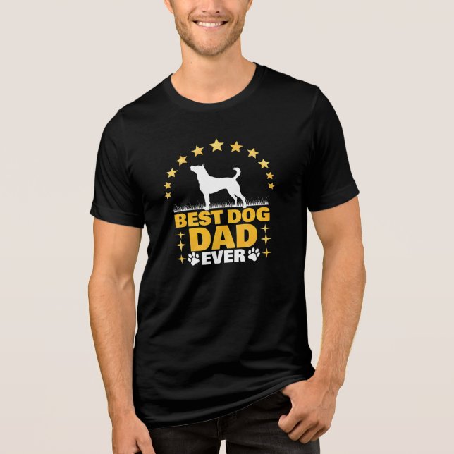 World’s Best Dog Dad Tri-Blend Shirt (Front)