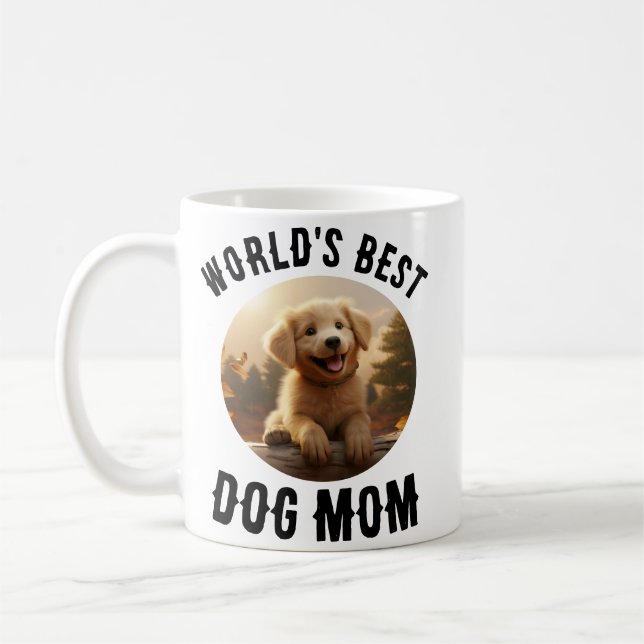 World’s Best Dog Mum | Custom Pet Photo Frame Mug (Left)