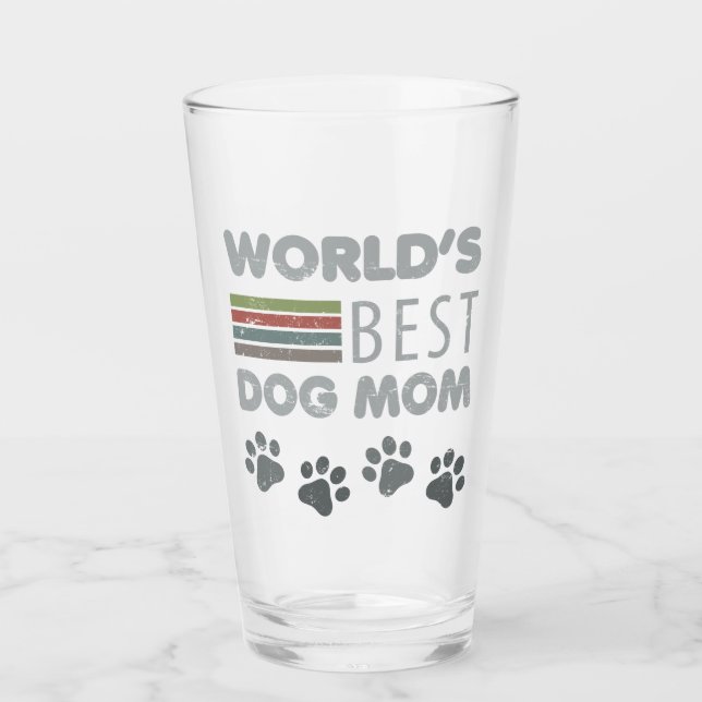 World’s Best Dog Mum Glass (Front)