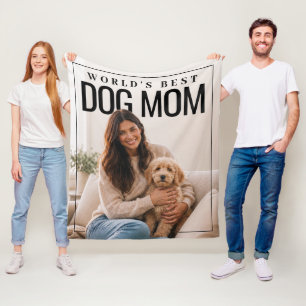 World’s Best Dog Mum PhotoPop Fleece Blanket