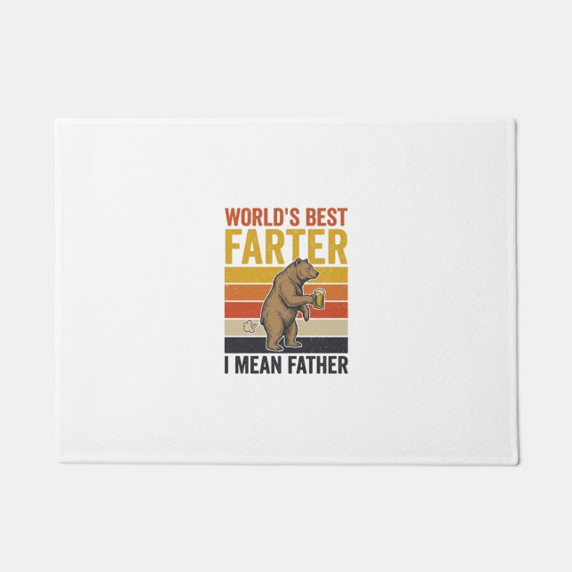World’s Best Farter Funny Father Bear Doormat (Front)