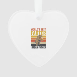 World’s Best Farter Funny Father Bear Ornament