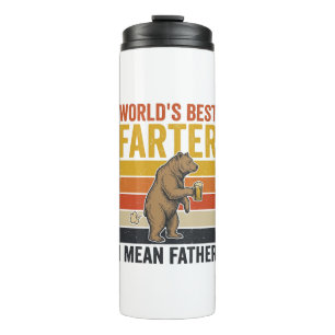 World’s Best Farter Funny Father Bear Thermal Tumbler