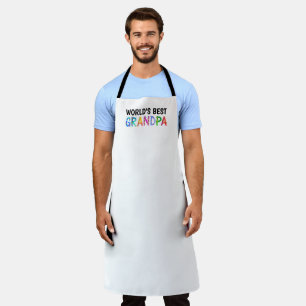 World’s Best GRANDPA Whimsical Letters Apron