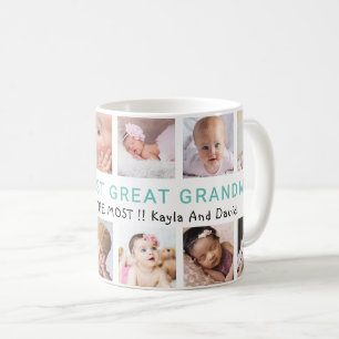 World’s Best Great Grandma Grandkids 12 Photo Coffee Mug