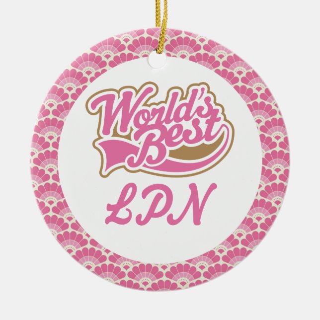 World’s Best LPN Gift Ornament (Front)