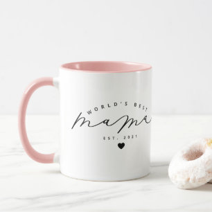 World’s Best Mama Cute Calligraphy Coffee Mug