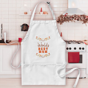 World`s Best Mum Flowers Floral Mother`s Day  Standard Apron