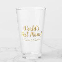 World’s Best Mum gold custom script cute