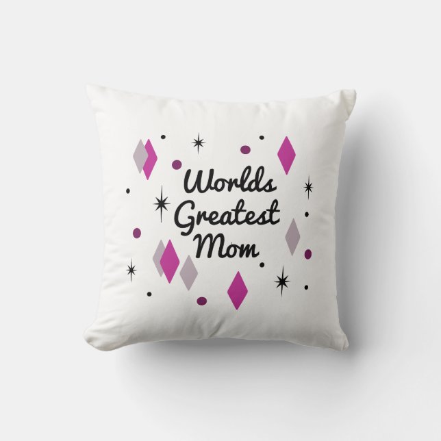World’s Best Mum Midcentury Cushion (Front)