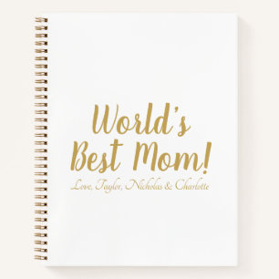 World’s Best Mum personalised custom script cute  Notebook
