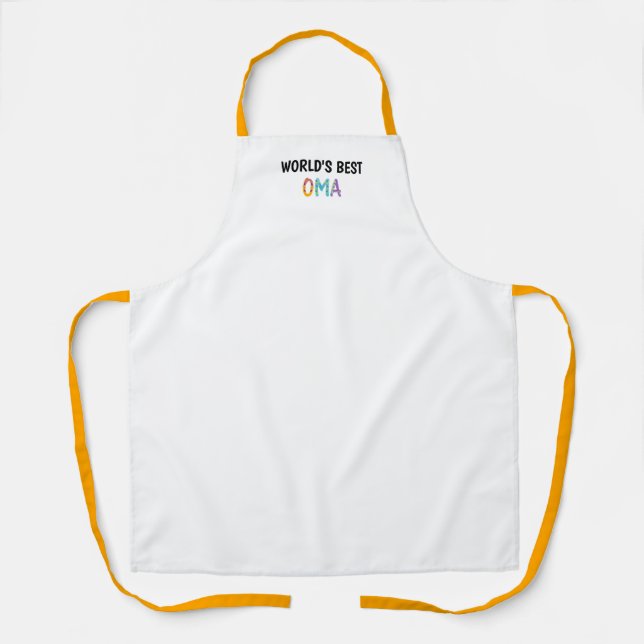 World’s Best Oma Whimsical Letters Apron (Front)