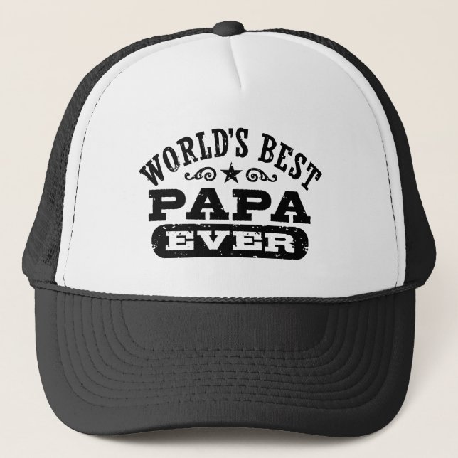 World’s Best Papa Ever Trucker Hat (Front)