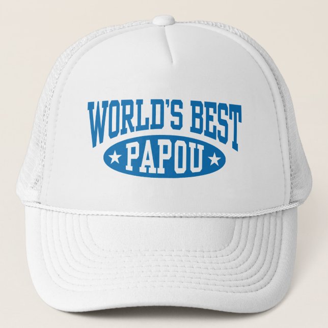 World’s Best Papou Trucker Hat (Front)