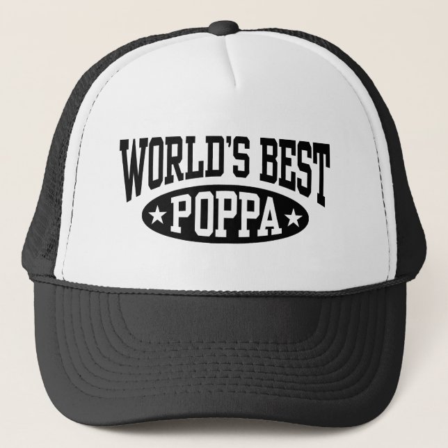 World’s Best Poppa Trucker Hat (Front)