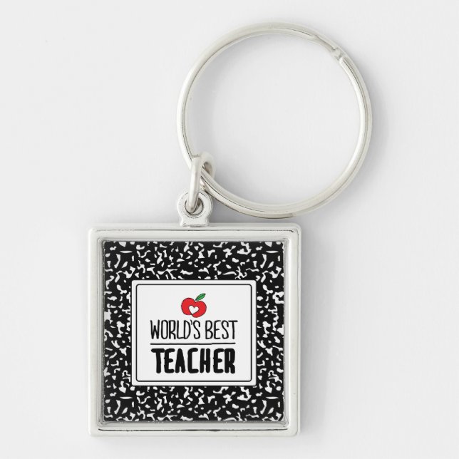 World’s Best Teacher Appreciation Teacher Day Key Ring (Front)