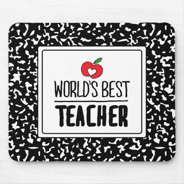 World’s Best Teacher Appreciation Teacher Day Mouse Mat (Front)