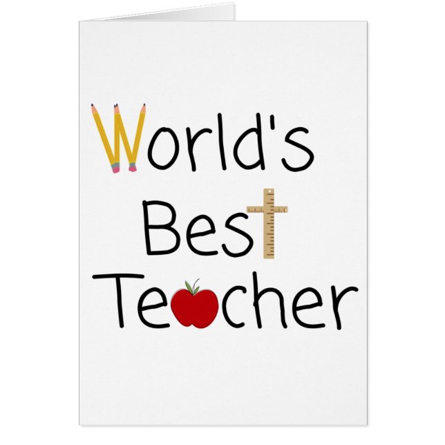 World’s Best Teacher Cool School Supplies (Front)