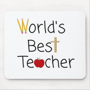 World’s Best Teacher Cool School Supplies Mouse Mat