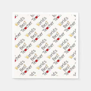 World’s Best Teacher Cool School Supplies Napkin