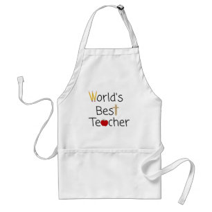 World’s Best Teacher Cool School Supplies Standard Apron
