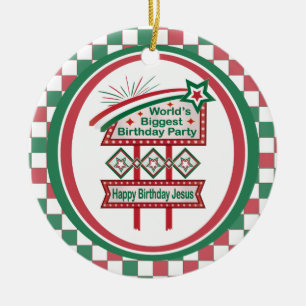 World’s Biggest Birthday Party Marquee Ceramic Tree Decoration