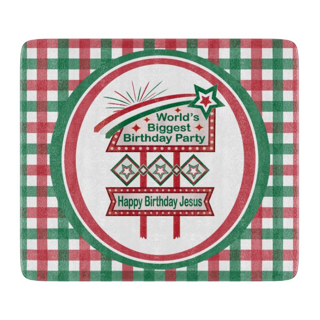 World’s Biggest Birthday Party Marquee Cutting Board (Front)