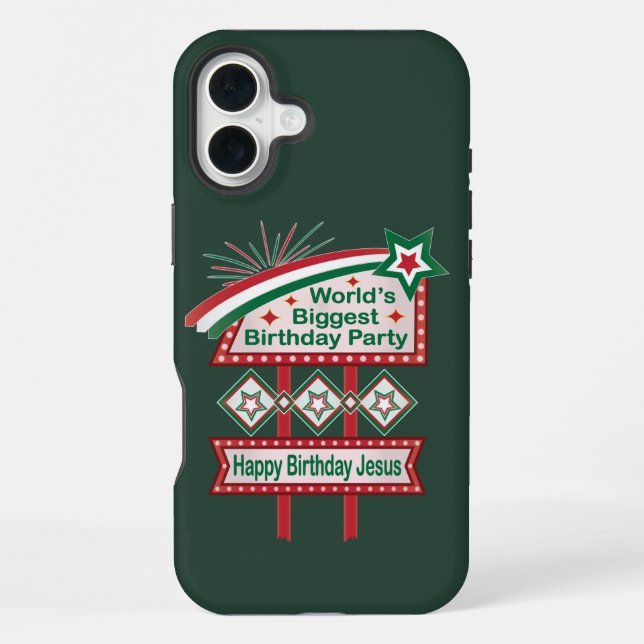 World’s Biggest Birthday Party Marquee iPhone Case (Back)