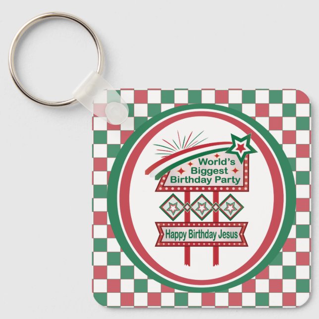 World’s Biggest Birthday Party Marquee Key Ring (Front)