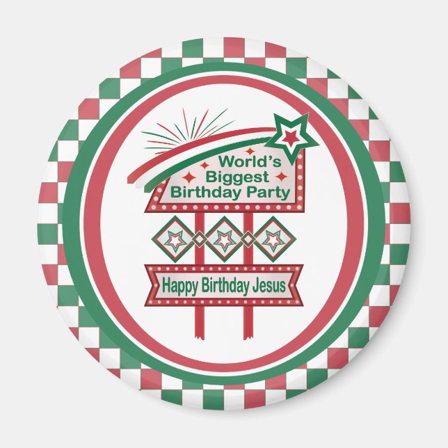 World’s Biggest Birthday Party Marquee Magnet (Front)