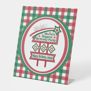 World’s Biggest Birthday Party Marquee Pedestal Sign