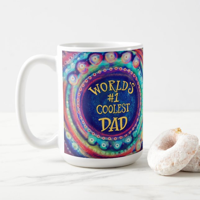 World’s Coolest Dad Modern  Inspirivity Coffee Mug (With Donut)