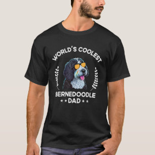 World s Coolest Dog Dad Papa Bernedoodle Black Sm T-Shirt