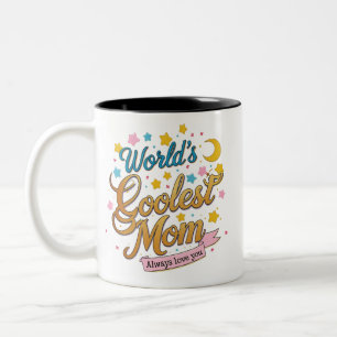 World’s Coolest Mum Cute Two-Tone Coffee Mug Gift 