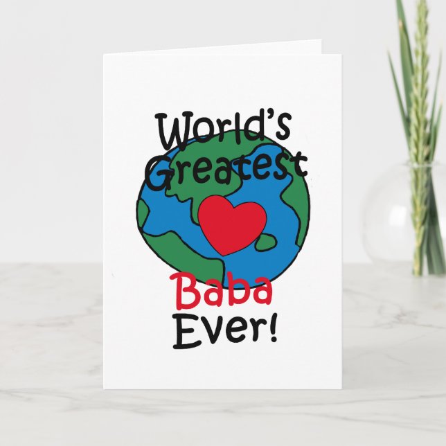 World’s Greatest Baba Heart Card (Front)