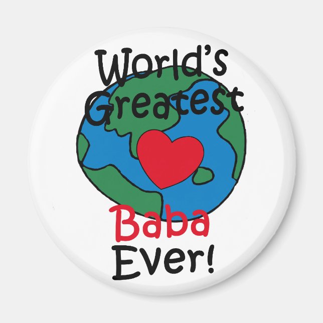 World’s Greatest Baba Heart Magnet (Front)