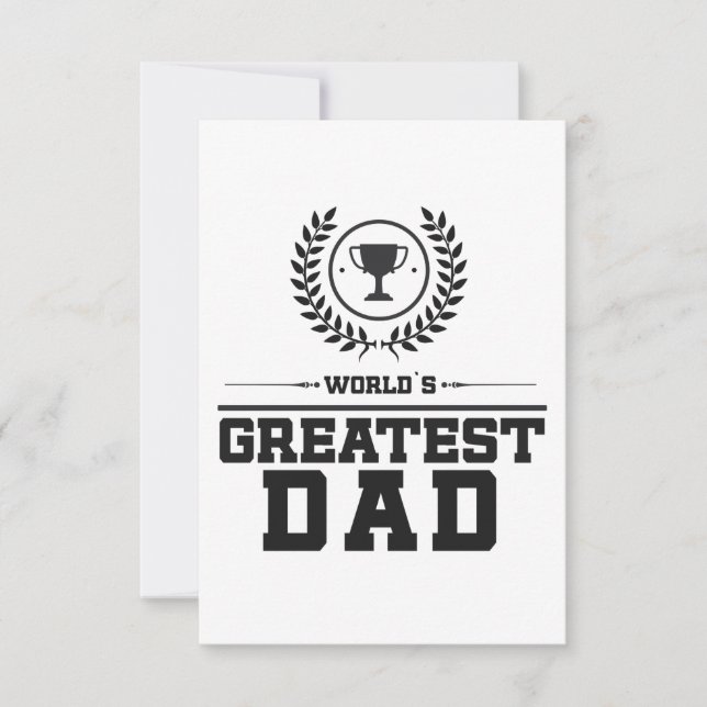 World`s Greatest DAD Cute Family gift for Father Thank You Card (Front)
