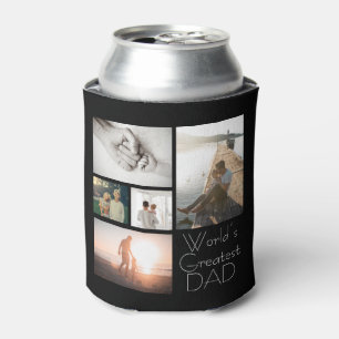 World’s Greatest Dad Family Child 5 Photo Collage Can Cooler