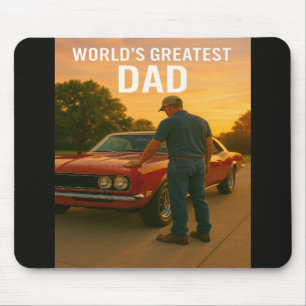 World’s Greatest Dad – Muscle Car Moment Edition Mouse Mat