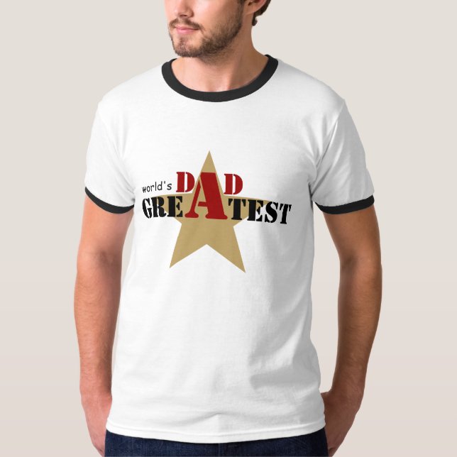World’s Greatest dad star custom t-shirt (Front)