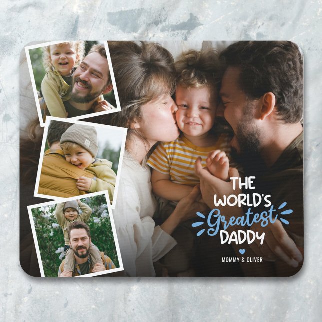 World’s Greatest Daddy Photo Collage Mouse Mat (Creator Uploaded)