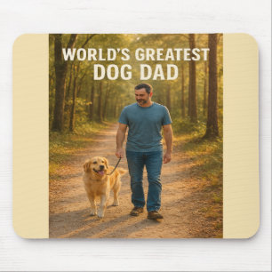 World’s Greatest Dog Dad – Morning Walk Edition Mouse Mat
