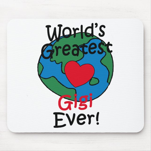 World’s Greatest Gigi Heart Mouse Mat (Front)