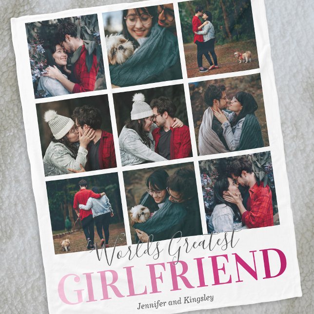 World’s Greatest Girlfriend Personalised Fleece Blanket (Creator Uploaded)